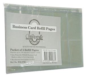 WATERVILLE BUSINESS CARD Large REFILL PAGES